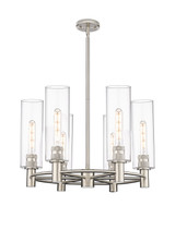 Mid. Chandeliers Glass Up by Innovations ( 405 | 434-6CR-PN-G434-12CL Downtown Urban ) 