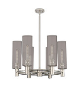 Mid. Chandeliers Glass Up by Innovations ( 405 | 434-6CR-PN-G434-12SM Downtown Urban ) 