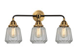 Bathroom Fixtures Three Lights by Innovations ( 405 | 288-3W-BAB-G142-LED Nouveau 2 ) 