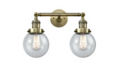 Bathroom Fixtures Two Lights by Innovations ( 405 | 208-AB-G204-6-LED Franklin Restoration ) 