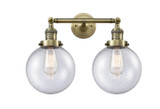 Bathroom Fixtures Two Lights by Innovations ( 405 | 208-AB-G204-8-LED Franklin Restoration ) 