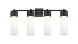 Bathroom Fixtures Four Lights by Innovations ( 405 | 428-4W-BK-G428-12WH Downtown Urban ) 