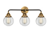 Bathroom Fixtures Three Lights by Innovations ( 405 | 288-3W-BAB-G202-6-LED Nouveau 2 ) 