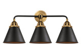 Bathroom Fixtures Three Lights by Innovations ( 405 | 288-3W-BAB-M13-BK-LED Nouveau 2 ) 