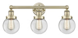Bathroom Fixtures Three Lights by Innovations ( 405 | 616-3W-AB-G202-6 Edison ) 
