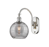 Sconces Single Glass by Innovations ( 405 | 518-1W-PN-G1213-8SM Ballston ) 