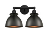 Bathroom Fixtures Two Lights by Innovations ( 405 | 616-2W-BK-M14-BK Edison ) 