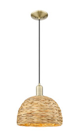 Pendants Bowl Style by Innovations ( 405 | 716-1P-AB-NBD-12-NAT Arcadia ) 