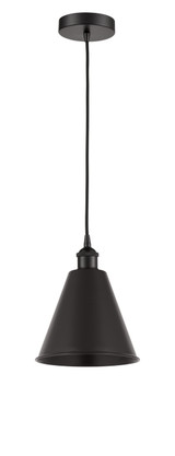 Mini Pendants Metal Shade by Innovations ( 405 | 616-1P-BK-MBC-8-BK-LED Edison ) 