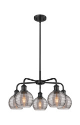 Mid. Chandeliers Glass Down by Innovations ( 405 | 516-5CR-BK-G1213-6SM Ballston ) 