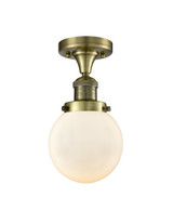 Semi-Flush Mts. Glass Down by Innovations ( 405 | 517-1CH-AB-G201-6 Franklin Restoration ) 