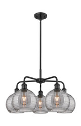 Mid. Chandeliers Glass Down by Innovations ( 405 | 516-5CR-BK-G1213-8SM Ballston ) 