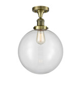 Semi-Flush Mts. Glass Down by Innovations ( 405 | 517-1CH-AB-G202-12 Franklin Restoration ) 
