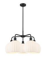 Mid. Chandeliers Glass Down by Innovations ( 405 | 516-5CR-BK-G1217-10WV Ballston ) 