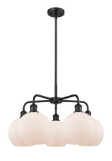 Mid. Chandeliers Glass Down by Innovations ( 405 | 516-5CR-BK-G121-8 Ballston ) 