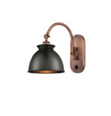 Sconces Single Glass by Innovations ( 405 | 518-1W-AC-M14-BK Ballston ) 