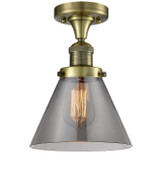 Semi-Flush Mts. Glass Down by Innovations ( 405 | 517-1CH-AB-G43-LED Franklin Restoration ) 