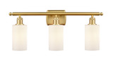 Bathroom Fixtures Three Lights by Innovations ( 405 | 516-3W-SG-G801-LED Ballston ) 