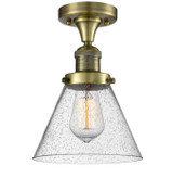 Semi-Flush Mts. Glass Down by Innovations ( 405 | 517-1CH-AB-G44-LED Franklin Restoration ) 