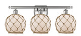 Bathroom Fixtures Three Lights by Innovations ( 405 | 516-3W-SN-G121-8RB Ballston ) 