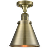 Semi-Flush Mts. Glass Down by Innovations ( 405 | 517-1CH-AB-M13-AB-LED Franklin Restoration ) 