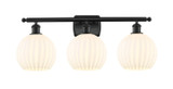 Bathroom Fixtures Three Lights by Innovations ( 405 | 516-3W-BK-G1217-8WV Ballston ) 