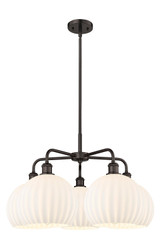 Mid. Chandeliers Glass Down by Innovations ( 405 | 516-5CR-OB-G1217-10WV Ballston ) 
