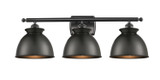 Bathroom Fixtures Three Lights by Innovations ( 405 | 516-3W-BK-M14-BK-LED Ballston ) 