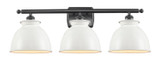 Bathroom Fixtures Three Lights by Innovations ( 405 | 516-3W-BK-M14-W Ballston ) 