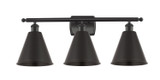 Bathroom Fixtures Three Lights by Innovations ( 405 | 516-3W-BK-MBC-8-BK-LED Ballston ) 