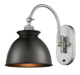 Sconces Metal by Innovations ( 405 | 518-1W-SN-M14-BK Ballston ) 
