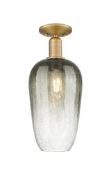 Semi-Flush Mts. Glass Down by Innovations ( 405 | 716-1C-BB-G484-7SL Arcadia ) 