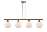 Linear/Island 4 Light + by Innovations ( 405 | 516-4I-AB-G121-8-LED Ballston ) 