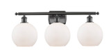 Bathroom Fixtures Three Lights by Innovations ( 405 | 516-3W-OB-G121-8 Ballston ) 