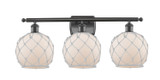 Bathroom Fixtures Three Lights by Innovations ( 405 | 516-3W-OB-G121-8RW Ballston ) 