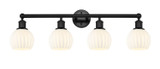 Bathroom Fixtures Four Lights by Innovations ( 405 | 616-4W-BK-G1217-6WV Edison ) 