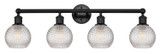 Bathroom Fixtures Four Lights by Innovations ( 405 | 616-4W-BK-G122C-6CL Edison ) 