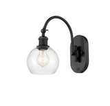 Sconces Single Glass by Innovations ( 405 | 518-1W-BK-G122-6 Ballston ) 