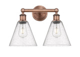 Bathroom Fixtures Two Lights by Innovations ( 405 | 616-2W-AC-GBC-84 Edison ) 