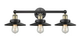 Bathroom Fixtures Three Lights by Innovations ( 405 | 616-3W-BAB-M6-BK Edison ) 