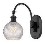 Sconces Single Glass by Innovations ( 405 | 518-1W-BK-G122C-6CL Ballston ) 