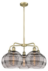Mid. Chandeliers Glass Down by Innovations ( 405 | 516-5CR-AB-G556-10SM Ballston ) 