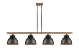 Linear/Island 4 Light + by Innovations ( 405 | 516-4I-BB-M14-BK-LED Ballston ) 