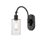 Sconces Single Glass by Innovations ( 405 | 518-1W-BK-G802 Ballston ) 