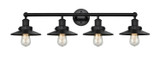 Bathroom Fixtures Four Lights by Innovations ( 405 | 616-4W-BK-M6-BK Franklin Restoration ) 