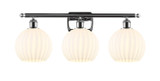 Bathroom Fixtures Three Lights by Innovations ( 405 | 516-3W-PC-G1217-8WV Ballston ) 