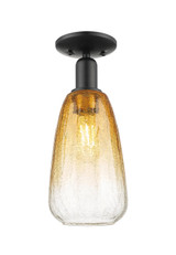 Semi-Flush Mts. Glass Down by Innovations ( 405 | 716-1C-BK-G480-6AM Arcadia ) 
