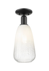 Semi-Flush Mts. Glass Down by Innovations ( 405 | 716-1C-BK-G480-6OP Arcadia ) 