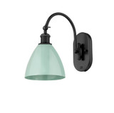 Sconces Single Glass by Innovations ( 405 | 518-1W-BK-MBD-75-SF Ballston ) 