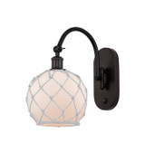 Sconces Single Glass by Innovations ( 405 | 518-1W-OB-G121-8RW-LED Ballston ) 